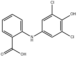 Benzoic  acid,  2-[(3,5-dichloro-4-hydroxyphenyl)amino]- Struktur