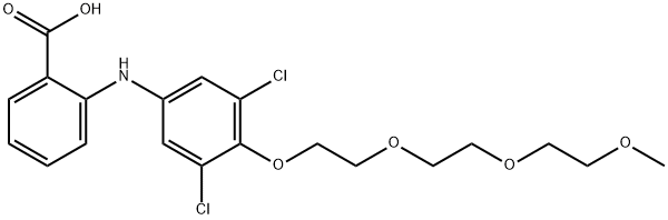 Benzoic  acid,  2-[[3,5-dichloro-4-[2-[2-(2-methoxyethoxy)ethoxy]ethoxy]phenyl]amino]- Struktur