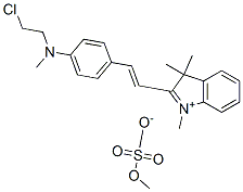 2-[2-[4-[(2-chloroethyl)methylamino]phenyl]vinyl]-1,3,3-trimethyl-3H-indolium methyl sulphate Struktur