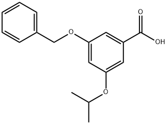 3-[(1-Methylethyl)oxy]-5-[(phenylmethyl)oxy]benzoic acid Struktur