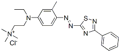 [2-[ethyl[3-methyl-4-[(3-phenyl-1,2,4-thiadiazol-5-yl)azo]phenyl]amino]ethyl]trimethylammonium chloride Struktur