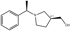 ((S)-1-((R)-1-phenylethyl)pyrrolidin-3-yl)methanol Struktur