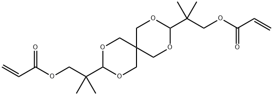 2-Propenoic acid, 2, 4, 8, 10-tetraoxaspiro[5.5]undecane-3, 9-diylbis(2, 2-dimethyl-2, 1-ethanediyl)ester Struktur