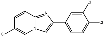 6-chloro-2-(3,4-dichloro-phenyl)-imidazo[1,2-a]pyridine Struktur