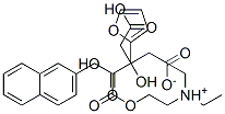 diethyl[2-[3-(2-furyl)-2-(2-naphthylmethyl)propionyloxy]ethyl]ammonium dihydrogen citrate Struktur