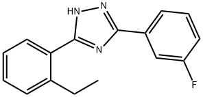 3-(2-Ethylphenyl)-5-(3-fluorophenyl)-1H-1,2,4-triazole Struktur