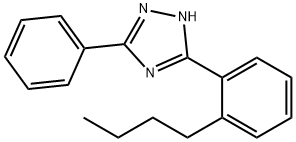 3-(2-butylphenyl)-5-phenyl-2H-1,2,4-triazole Struktur