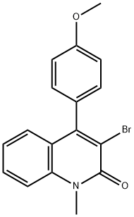 3-BROMO-4-(4-METHOXY-PHENYL)-1-METHYL-1H-QUINOLIN-2-ONE Struktur