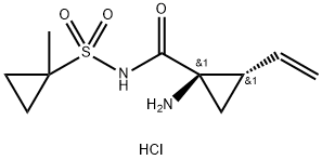 CYCLOPROPANECARBOXAMIDE, 1-AMINO-2-ETHENYL-N-[(1-METHYLCYCLOPROPYL)SULFONYL]-, HYDROCHLORIDE (1:1), (1R,2S)- Structure