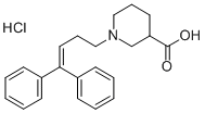 1-(4,4-DIPHENYL-3-BUTENYL)-3-PIPERIDINECARBOXYLIC ACID HYDROCHLORIDE Struktur