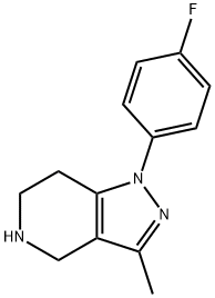 1-(4-Fluoro-phenyl)-3-Methyl-4,5,6,7-tetrahydro-1H-pyrazolo[4,3-c]pyridine Struktur