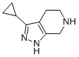 3-cyclopropyl-4,5,6,7-tetrahydro-1H-pyrazolo[3,4-c]pyridine Struktur