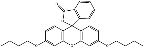 3',6'-dibutoxyspiro[isobenzofuran-1(3H),9'-[9H]xanthene]-3-one Struktur