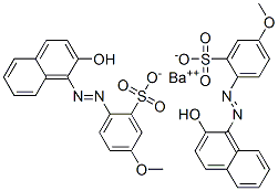 barium bis[2-[(2-hydroxy-1-naphthyl)azo]-5-methoxybenzenesulphonate] Struktur