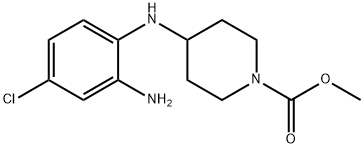 methyl 4-[(2-amino-4-chlorophenyl)amino]piperidine-1-carboxylate Struktur