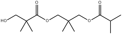 2,2-dimethyl-3-(2-methyl-1-oxopropoxy)propyl 3-hydroxypivalate Struktur