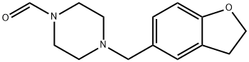 4-[(2,3-dihydro-5-benzofuranyl)methyl]piperazine-1-carbaldehyde Struktur