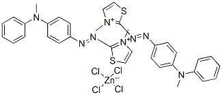 bis[3-methyl-2-[[p-(N-methylanilino)phenyl]azo]thiazolium] tetrachlorozincate(2-) Struktur