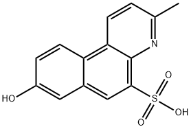 Benzo[f]quinoline-5-sulfonic  acid,  8-hydroxy-3-methyl- Struktur