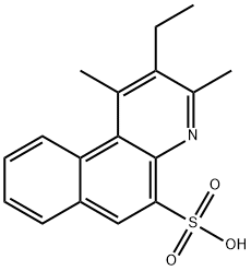 Benzo[f]quinoline-5-sulfonic  acid,  2-ethyl-1,3-dimethyl- Struktur