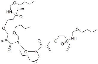 N,N'-[oxybis(2,1-ethanediyloxymethylene)]bis[N-(butoxymethyl)acrylamide] Struktur