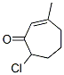 2-Cyclohepten-1-one,  7-chloro-3-methyl- Struktur