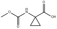 Cyclopropanecarboxylic acid, 1-[[(Methoxy)carbonyl]aMino]- Struktur