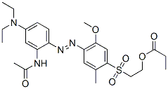 2-[[4-[[2-acetamido-4-(diethylamino)phenyl]azo]-5-methoxy-2-methylphenyl]sulphonyl]ethyl propionate Struktur