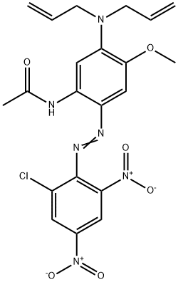 N-[2-[(2-chloro-4,6-dinitrophenyl)azo]-5-(diallylamino)-4-methoxyphenyl]acetamide Struktur