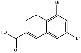 6,8-DIBROMO-2H-CHROMENE-3-CARBOXYLIC ACID Struktur