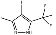 4-iodo-3-methyl-5-(trifluoromethyl)-1H-pyrazole(SALTDATA: FREE) Struktur