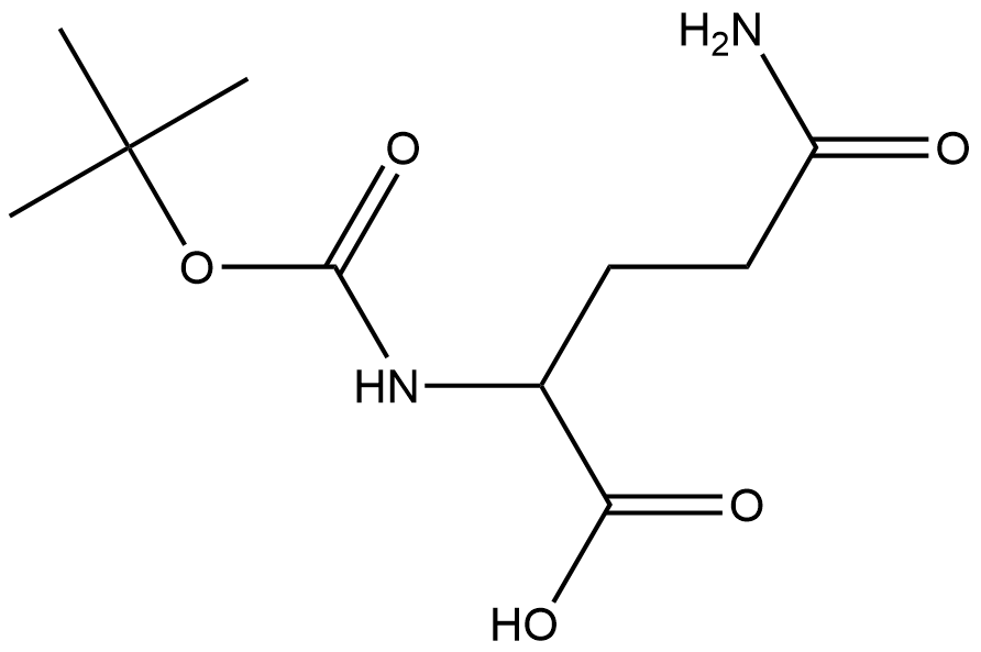 N2-[(1,1-Dimethylethoxy)carbonyl]-DL-glutamine Struktur