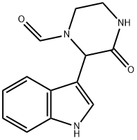 1-Piperazinecarboxaldehyde, 2-(1H-indol-3-yl)-3-oxo- Struktur