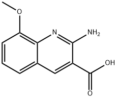 2-AMino-8-Methoxy-3-quinolinecarboxylic acid Struktur