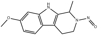 2,3,4,5-Tetrahydro-7-methoxy-1-methyl-2-nitroso-1H-pyrido[3,4-b]indole Struktur