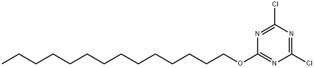 2,4-dichloro-6-(tetradecyloxy)-1,3,5-triazine Struktur