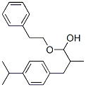 3-(p-isopropylphenyl)-2-methyl-1-(phenethyloxy)propanol Struktur