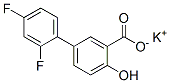 potassium 2',4'-difluoro-4-hydroxy[1,1'-biphenyl]-3-carboxylate Struktur