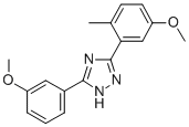 3-(5-Methoxy-o-tolyl)-5-(3-methoxyphenyl)-1H-1,2,4-triazole Struktur