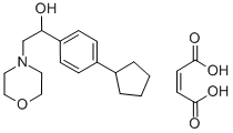 4-Morpholineethanol, alpha-(4-cyclopentylphenyl)-, (Z)-2-butenedioate  (1:1) Struktur