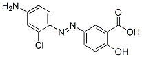 5-[(4-amino-2-chlorophenyl)azo]salicylic acid Struktur