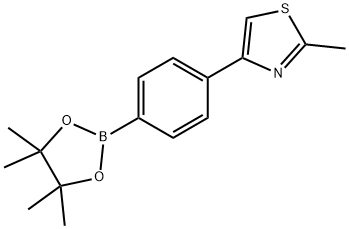 2-METHYL-4-[4-(4,4,5,5-TETRAMETHYL-1,3,2-DIOXABOROLAN-2-YL)PHENYL]-1,3-THIAZOLE Struktur