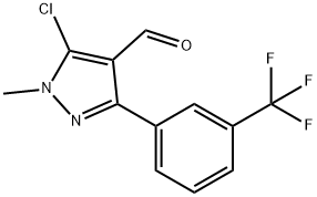 5-CHLORO-1-METHYL-3-[3-(TRIFLUOROMETHYL)PHENYL]-1H-PYRAZOLE-4-CARBOXALDEHYDE Struktur