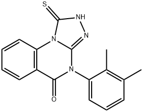 4-(2,3-DIMETHYLPHENYL)-1-MERCAPTO[1,2,4]TRIAZOLO[4,3-A]QUINAZOLIN-5(4H)-ONE Struktur