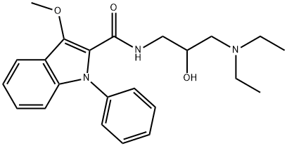 N-[3-(diethylamino)-2-hydroxypropyl]-3-methoxy-1-phenyl-1H-indole-2-carboxamide Struktur