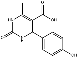 1,2,3,4-Tetrahydro-4-(p-hydroxyphenyl)-6-methyl-2-oxo-5-pyrimidinecarboxylic aci Struktur