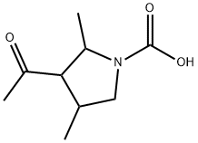 1-Pyrrolidinecarboxylic  acid,  3-acetyl-2,4-dimethyl- Struktur