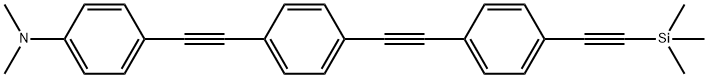 N,N-diMethyl-4-((4-((4-((triMethylsilyl) ethynyl)phenyl)ethynyl)phenyl)ethynyl)benzenaMine Struktur