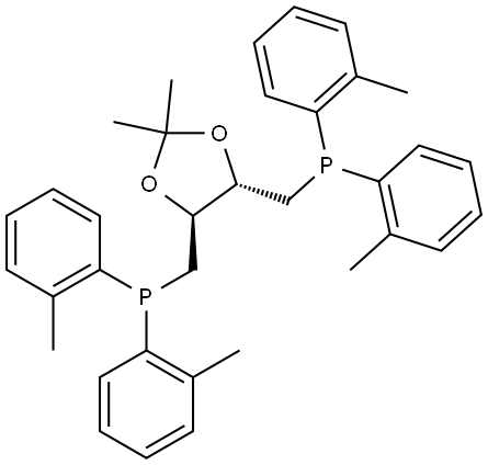 (+)-O-ISOPROPYLIDENE-2,3-DIHYDROXY-1,4-BIS[BIS(2-METHYLPHENYL)PHOSPHINO]BUTANE Struktur