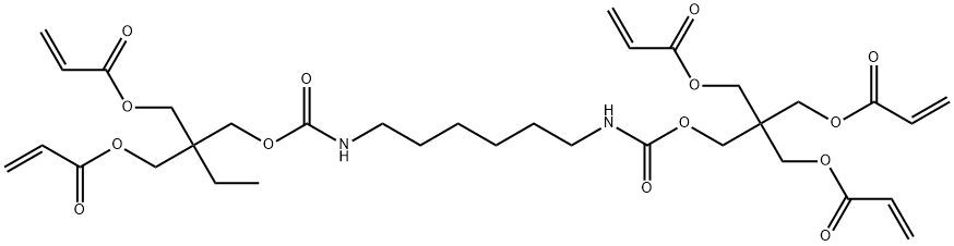 2,2-bis[[(1-oxoallyl)oxy]methyl]butyl 10,16-dioxo-13,13-bis[[(1-oxoallyl)oxy]methyl]-11,15-dioxa-2,9-diazaoctadec-17-enoate Struktur